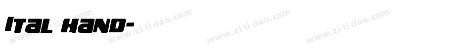 Ital hand字体转换